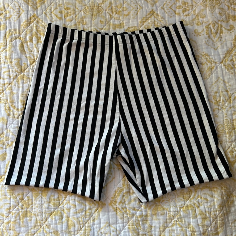 White and Black Bike Shorts